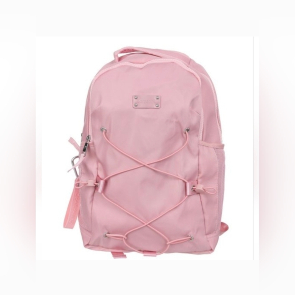 New BearPaw Nylon Pink Bungee Backpack